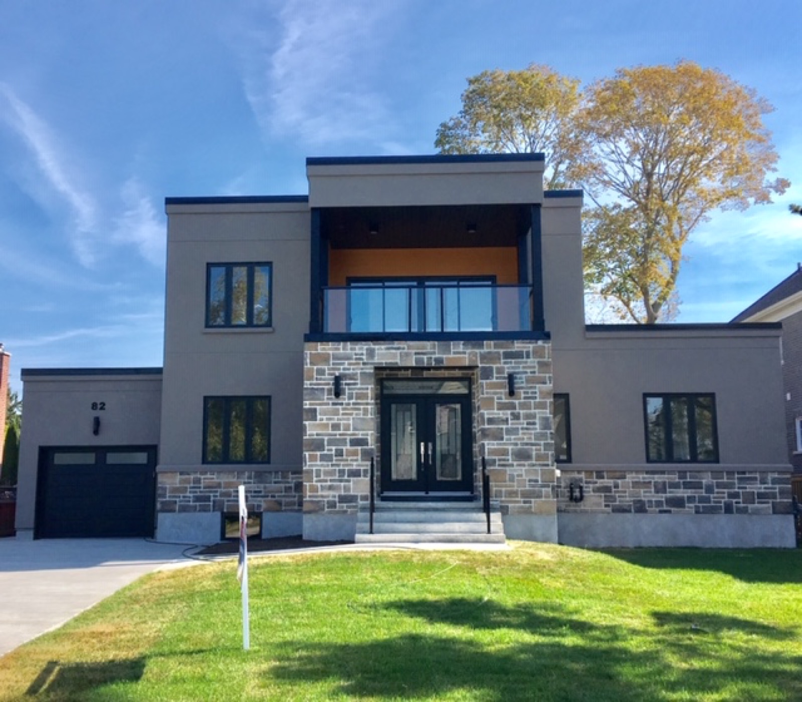 Custom home exterior painting